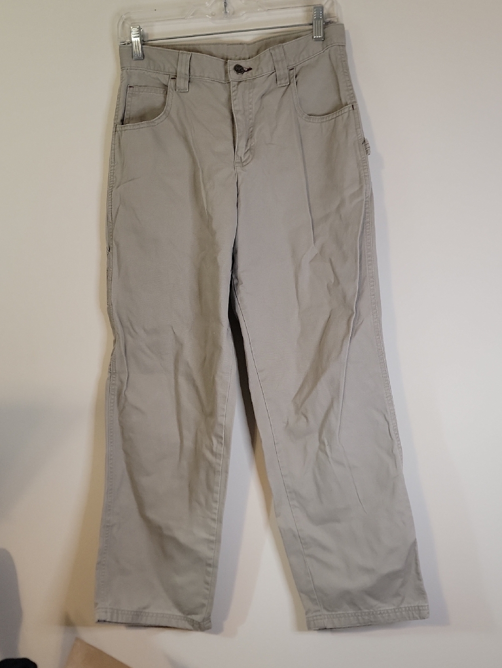 Lee Light Gray Casual Pants with Branded Patch